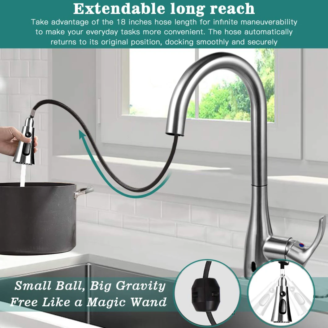 2022 New Automatic Taps Smart Infrared Faucet Sensor Water Mixer Tall Size for Bathroom Sink Touchless Kitchen Sink Faucets