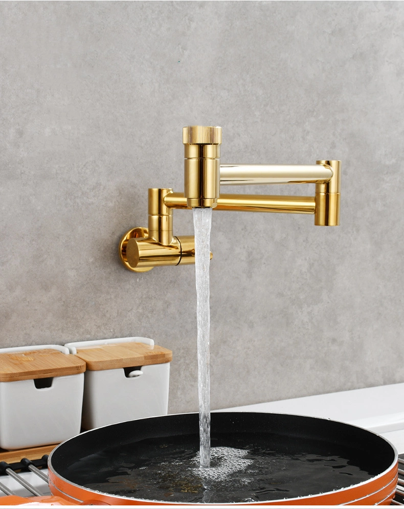 Wall Mounted Brass Made Kitchen Sink Faucet