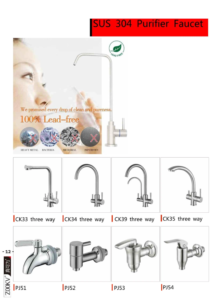 Stainless Steel 3 Way Stainless Steel Water Purifier Faucet Kitchen Tap Brushed Nickel 3 Way Kitchen Faucet