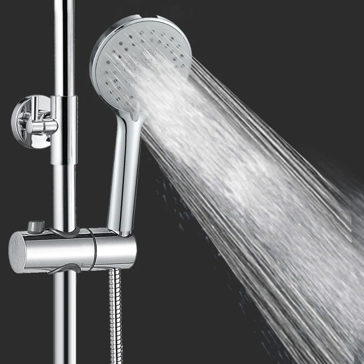 Exposed Rain Rainfall Bathroom Head Tapware Mixer Thermostatic Control Complete Brass Shower